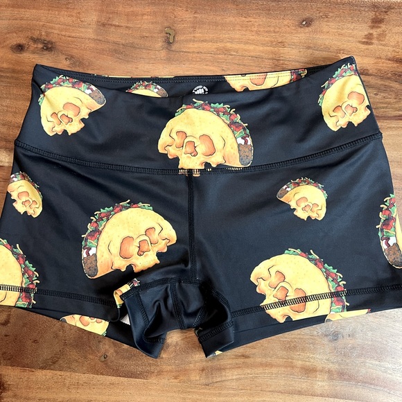 EUC Feed Me Fight Me workout shorts, size small - Picture 2 of 4